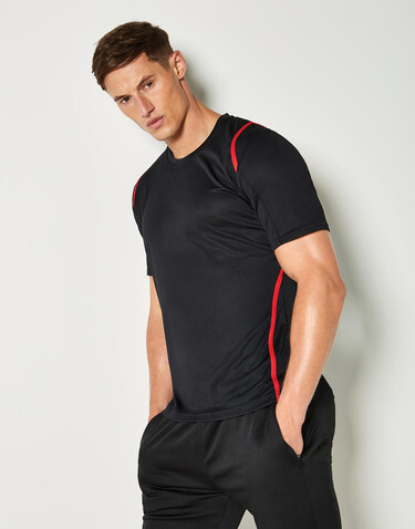 Kustom Kit Regular Fit Cooltex® Contrast Tee, Black/Black, S bedrucken, Art.-Nr. 021111523