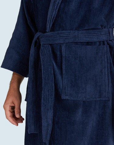 SG ACCESSORIES - TOWELS Como Velours Bath Robe, Navy, L bedrucken, Art.-Nr. 025642005 SG ACCESSORIES - TOWELS Como Velours Bath Robe, Navy, L bedrucken, Art.-Nr. 025642005