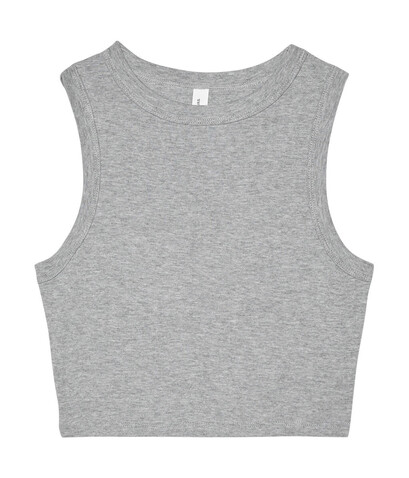 Bella Women`s Micro Rib Muscle Crop Tank, Athletic Heather, 2XL bedrucken, Art.-Nr. 026061237