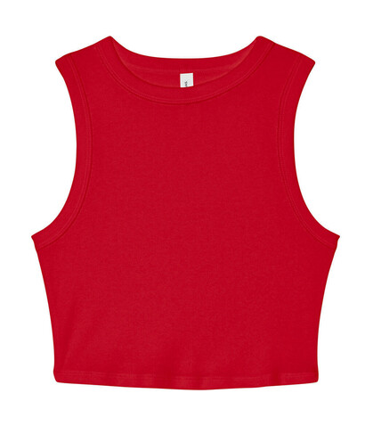 Bella Women`s Micro Rib Muscle Crop Tank, Solid Red Blend, L bedrucken, Art.-Nr. 026064025