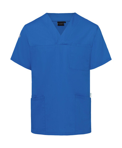 Karlowsky Men`s Slip-on Tunic Essential Short Sl., Royal Blue, 4XL bedrucken, Art.-Nr. 028673089