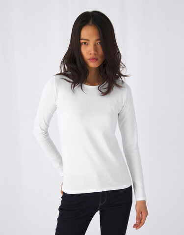B &amp; C #E190 LSL /women, White, XS bedrucken, Art.-Nr. 030420002