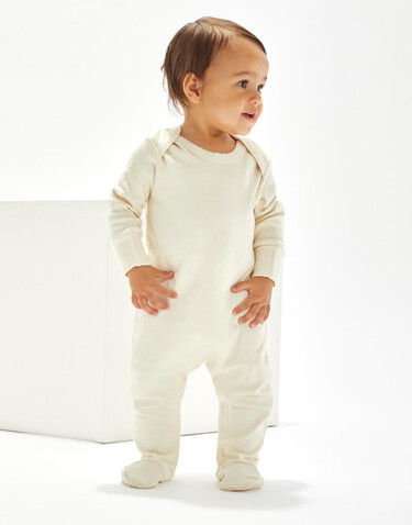 BabyBugz Baby Sleepsuit with Scratch Mitts, Organic Natural, 3-6 bedrucken, Art.-Nr. 030470082