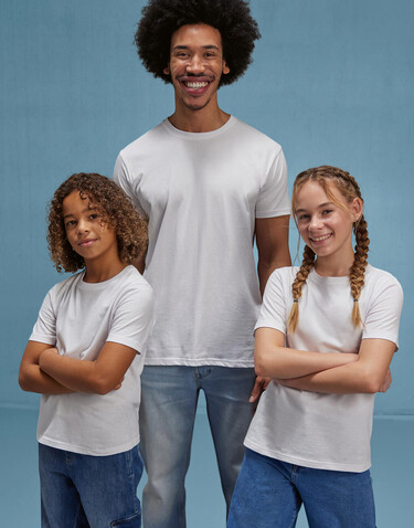B &amp; C #E190 T-Shirt /kids, White, 3/4 (98/104) bedrucken, Art.-Nr. 036420003