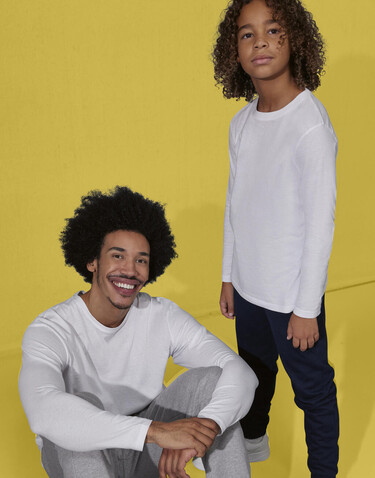 B & C #E150 LSL T-Shirt /kids, White, 5/6 (110/116) bedrucken, Art.-Nr. 037420004 B & C #E150 LSL T-Shirt /kids, White, 5/6 (110/116) bedrucken, Art.-Nr. 037420004