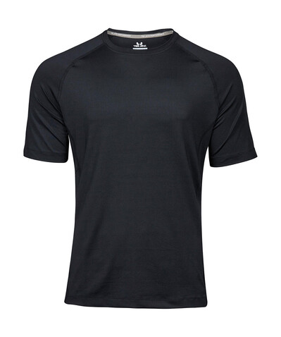 Tee Jays COOLdry Tee, Black, 2XL bedrucken, Art.-Nr. 037541017