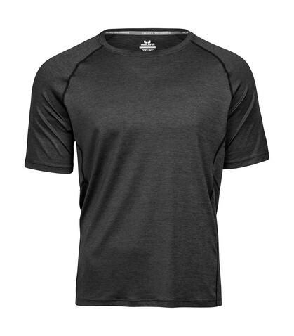 Tee Jays COOLdry Tee, Black Melange, M bedrucken, Art.-Nr. 037541094