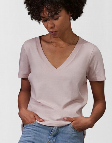 B &amp; C #E150 V T-Shirt /women, White, S bedrucken, Art.-Nr. 040420002