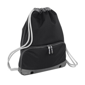 Bag Base Athleisure Gymsac, Black, One Size bedrucken, Art.-Nr. 047291010