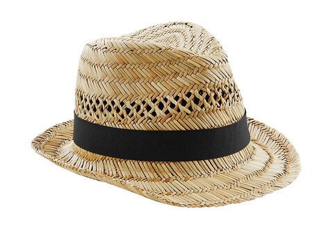 Beechfield Straw Summer Trilby, Natural, S/M bedrucken, Art.-Nr. 049690081 Beechfield Straw Summer Trilby, Natural, S/M bedrucken, Art.-Nr. 049690081