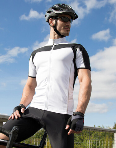Result Bike Full Zip Top, White/Black, L bedrucken, Art.-Nr. 064330565 Result Bike Full Zip Top, White/Black, L bedrucken, Art.-Nr. 064330565