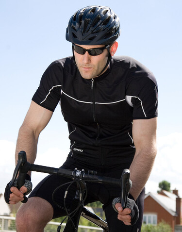 Result Bike Full Zip Top, Black/White, 2XL bedrucken, Art.-Nr. 064331507