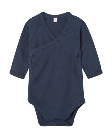 BabyBugz Baby Long Sleeve Kimono Bodysuit, Nautical Navy, 3-6 bedrucken, Art.-Nr. 070472012 BabyBugz Baby Long Sleeve Kimono Bodysuit, Nautical Navy, 3-6 bedrucken, Art.-Nr. 070472012