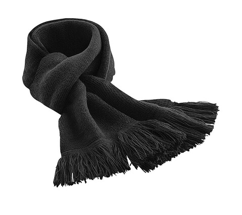 Beechfield Classic Knitted Scarf, Black, One Size bedrucken, Art.-Nr. 071691010 Beechfield Classic Knitted Scarf, Black, One Size bedrucken, Art.-Nr. 071691010