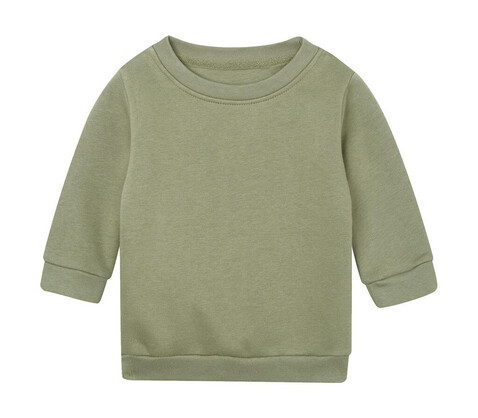 BabyBugz Baby Essential Sweatshirt, Soft Olive, 12-18 bedrucken, Art.-Nr. 074475344 BabyBugz Baby Essential Sweatshirt, Soft Olive, 12-18 bedrucken, Art.-Nr. 074475344
