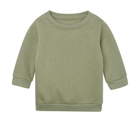 BabyBugz Baby Essential Sweatshirt, Soft Olive, 18-24 bedrucken, Art.-Nr. 074475345