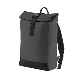Bag Base Reflective Roll-Top Backpack, Black Reflective, One Size bedrucken, Art.-Nr. 075291060