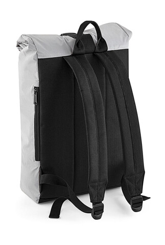 Bag Base Reflective Roll-Top Backpack, Black Reflective, One Size bedrucken, Art.-Nr. 075291060 Bag Base Reflective Roll-Top Backpack, Black Reflective, One Size bedrucken, Art.-Nr. 075291060