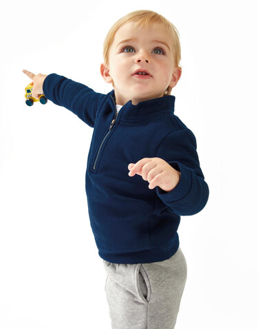 BabyBugz Baby Quarter Zip Sweat, Navy, 18-24 bedrucken, Art.-Nr. 076472005 BabyBugz Baby Quarter Zip Sweat, Navy, 18-24 bedrucken, Art.-Nr. 076472005