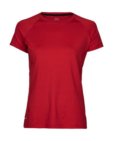 Tee Jays COOLdry Ladies` Tee, Red, S bedrucken, Art.-Nr. 077544003