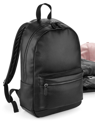 Bag Base Faux Leather Fashion Backpack, Black, One Size bedrucken, Art.-Nr. 083291010 Bag Base Faux Leather Fashion Backpack, Black, One Size bedrucken, Art.-Nr. 083291010