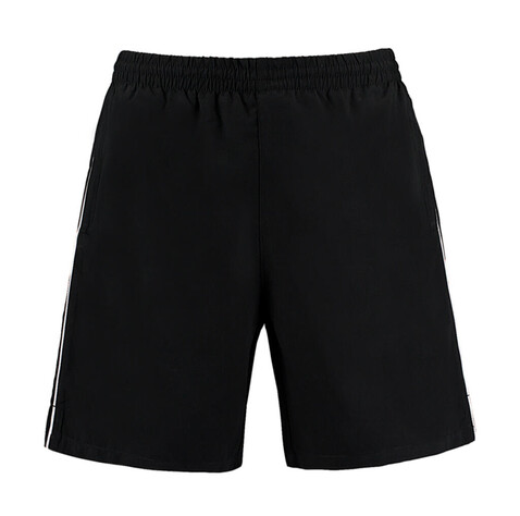 Kustom Kit Classic Fit Track Short, Black/White, S bedrucken, Art.-Nr. 084111503