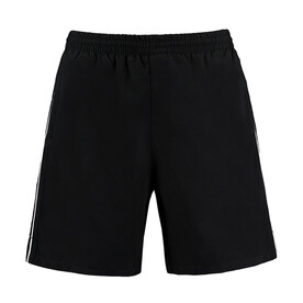 Kustom Kit Classic Fit Track Short, Black/White, S bedrucken, Art.-Nr. 084111503