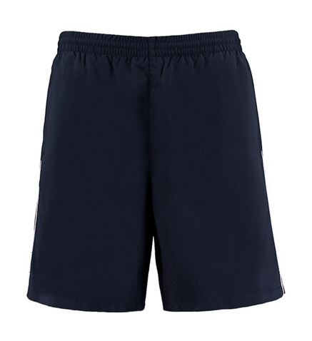 Kustom Kit Classic Fit Track Short, Black/White, S bedrucken, Art.-Nr. 084111503