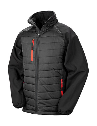 Result Compass Padded Softshell, Black/Red, S bedrucken, Art.-Nr. 084331543