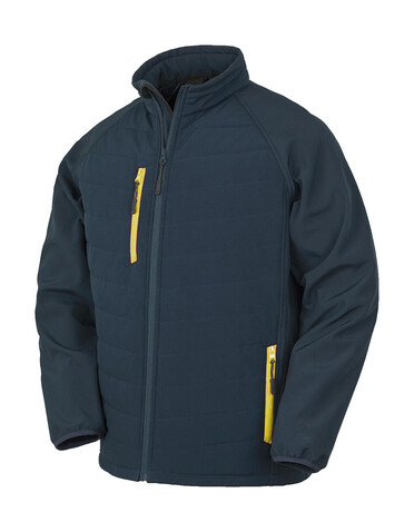 Result Compass Padded Softshell, Navy/Yellow, M bedrucken, Art.-Nr. 084332724