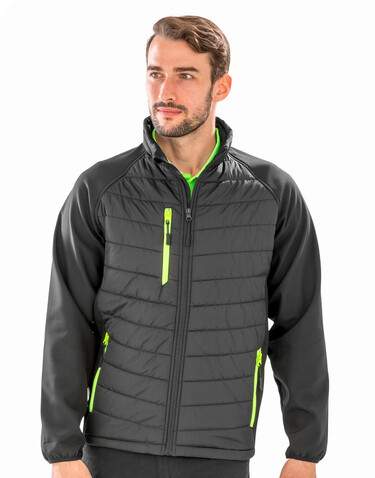 Result Compass Padded Softshell, Black/Red, S bedrucken, Art.-Nr. 084331543