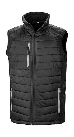Result Compass Padded Softshell Gilet, Black/Grey, XS bedrucken, Art.-Nr. 085331512 Result Compass Padded Softshell Gilet, Black/Grey, XS bedrucken, Art.-Nr. 085331512