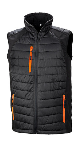 Result Compass Padded Softshell Gilet, Black/Orange, M bedrucken, Art.-Nr. 085331784 Result Compass Padded Softshell Gilet, Black/Orange, M bedrucken, Art.-Nr. 085331784