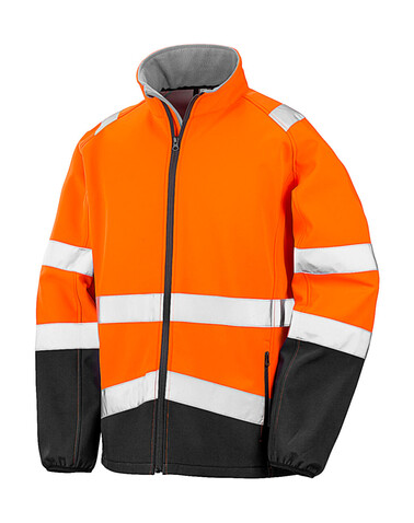 Result Printable Safety Softshell, Fluorescent Orange/Black, S bedrucken, Art.-Nr. 086334783