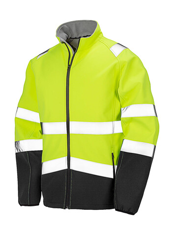 Result Printable Safety Softshell, Fluorescent Yellow/Black, 3XL bedrucken, Art.-Nr. 086336718