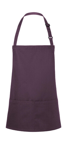 Karlowsky Short Bib Apron Basic with Buckle and Pocket, Aubergine, One Size bedrucken, Art.-Nr. 088674450 Karlowsky Short Bib Apron Basic with Buckle and Pocket, Aubergine, One Size bedrucken, Art.-Nr. 088674450