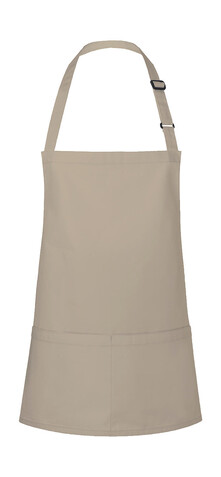 Karlowsky Short Bib Apron Basic with Buckle and Pocket, Sand, One Size bedrucken, Art.-Nr. 088677410 Karlowsky Short Bib Apron Basic with Buckle and Pocket, Sand, One Size bedrucken, Art.-Nr. 088677410