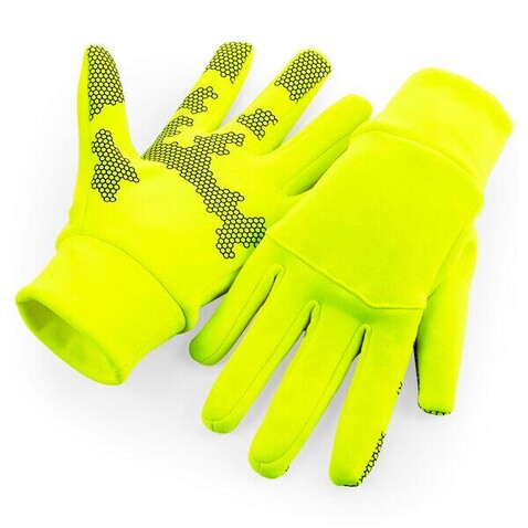 Beechfield Softshell Sports Tech Gloves, Fluorescent Yellow, S/M bedrucken, Art.-Nr. 089696051 Beechfield Softshell Sports Tech Gloves, Fluorescent Yellow, S/M bedrucken, Art.-Nr. 089696051