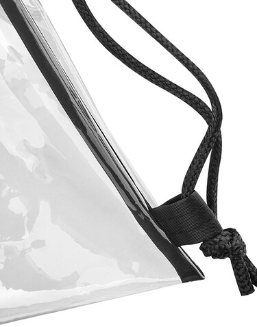 Bag Base Clear Gymsac, Clear/Black, One Size bedrucken, Art.-Nr. 092290640 Bag Base Clear Gymsac, Clear/Black, One Size bedrucken, Art.-Nr. 092290640