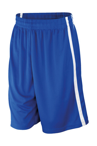 Result Men`s Quick Dry Basketball Shorts, Royal/White, 2XL bedrucken, Art.-Nr. 092333536
