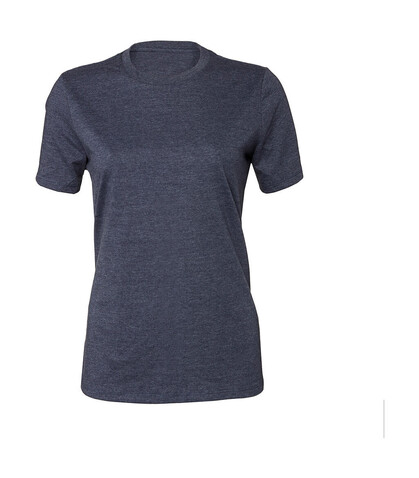 Bella Women`s Relaxed CVC Jersey Short Sleeve Tee, Heather Navy, S bedrucken, Art.-Nr. 095062043