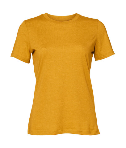 Bella Women`s Relaxed CVC Jersey Short Sleeve Tee, Heather Mustard, XL bedrucken, Art.-Nr. 095066466 Bella Women`s Relaxed CVC Jersey Short Sleeve Tee, Heather Mustard, XL bedrucken, Art.-Nr. 095066466