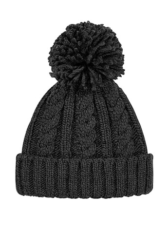 Beechfield Cable Knit Melange Beanie, Black, One Size bedrucken, Art.-Nr. 096691010 Beechfield Cable Knit Melange Beanie, Black, One Size bedrucken, Art.-Nr. 096691010