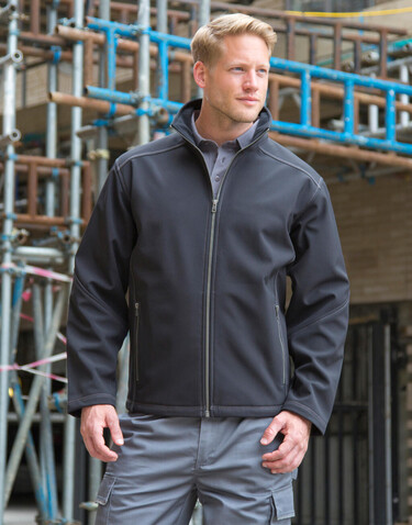 Result Men`s Treble Stitch Softshell, Navy, 2XL bedrucken, Art.-Nr. 098332007