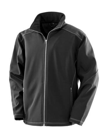 Result Men`s Treble Stitch Softshell, Black, S bedrucken, Art.-Nr. 098331013