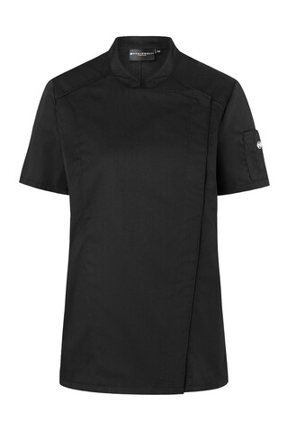 Karlowsky Short-Sleeve Ladies` Chef Jacket Modern-Look, Black, 36 bedrucken, Art.-Nr. 098671011 Karlowsky Short-Sleeve Ladies` Chef Jacket Modern-Look, Black, 36 bedrucken, Art.-Nr. 098671011