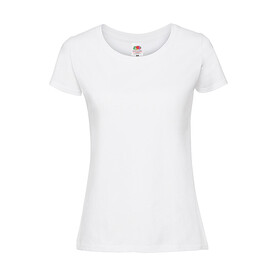Fruit of the Loom Ladies` Iconic 195 Ringspun Premium T, White, XS bedrucken, Art.-Nr. 104010002