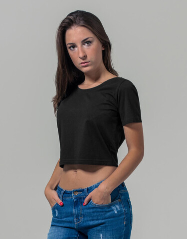 Build Your Brand Ladies Cropped Tee, White, XS bedrucken, Art.-Nr. 104390000 Build Your Brand Ladies Cropped Tee, White, XS bedrucken, Art.-Nr. 104390000
