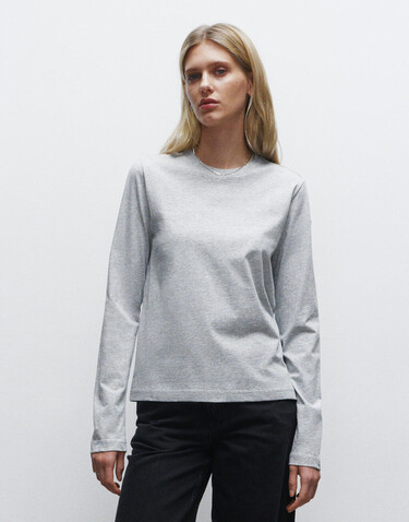True Blanks Womens Regular Long Sleeve Tee, White, XS bedrucken, Art.-Nr. 105410002
