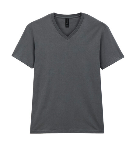 Gildan Softstyle Adult V-Neck T-Shirt, Charcoal, S bedrucken, Art.-Nr. 108091303 Gildan Softstyle Adult V-Neck T-Shirt, Charcoal, S bedrucken, Art.-Nr. 108091303